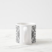 Art Nouveau Chinese Pattern - Silver Grey Espresso Kop (Achterkant)
