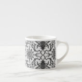 Art Nouveau Chinese Pattern - Silver Grey Espresso Kop (Rechts)