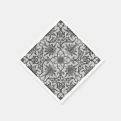 Art Nouveau Chinese Pattern - Silver Grey Servetten (Hoek)