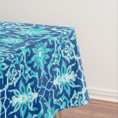Art Nouveau Chinese Pattern - Turquoise en Blue Tafelkleed (Voorbeeld)