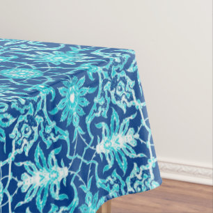Art Nouveau Chinese Pattern - Turquoise en Blue Tafelkleed