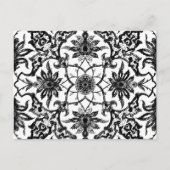 Art Nouveau Chinese Pattern - Zwart-wit Briefkaart (Voorkant)