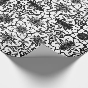Art Nouveau Chinese Pattern - Zwart-wit Cadeaupapier