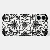 Art Nouveau Chinese Pattern - Zwart-wit Case-Mate iPhone Case (Achterkant (horizontaal))