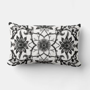 Art Nouveau Chinese Pattern - Zwart-wit Kussen