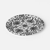 Art Nouveau Chinese Pattern - Zwart-wit Papieren Bordje (Gekanteld)