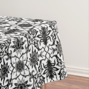 Art Nouveau Chinese Pattern - Zwart-wit Tafelkleed
