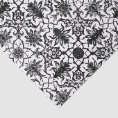 Art Nouveau Chinese Pattern - Zwart-wit Tissuepapier (Detail)