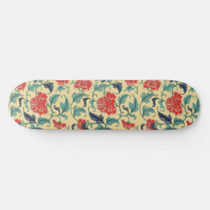 Art Nouveau Chinese Rode Bloemmotief Chinoiserie A Persoonlijk Skateboard