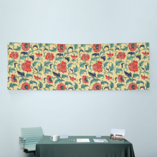 Art Nouveau Chinese Rood Bloemmotief Chinoiserie A Spandoek