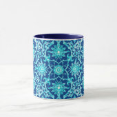 Art Nouveau Chinese Tegel - Turquoise en Blue Mok (Midden)