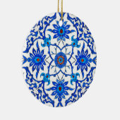 Art Nouveau Chinese Tile - Cobalt Blue & White Keramisch Ornament (Rechts)