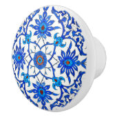 Art Nouveau Chinese Tile - Cobalt Blue & White Keramische Knop (Rechts)