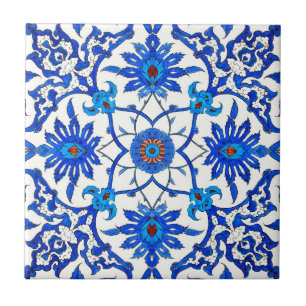 Art Nouveau Chinese Tile - Cobalt Blue & White Tegeltje