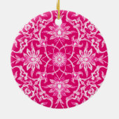 Art Nouveau Chinese Tile - Fuchsia Pink Keramisch Ornament (Achterkant)