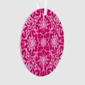 Art Nouveau Chinese Tile - Fuchsia Pink Ornament (voorkant)