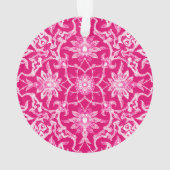 Art Nouveau Chinese Tile - Fuchsia Pink Ornament (achterkant)