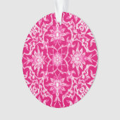 Art Nouveau Chinese Tile - Fuchsia Pink Ornament (voorkant)