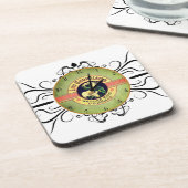 Art nouveau chocola co. Advertentieklok Bier Onderzetter (Linkerzijde)