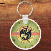 Art nouveau chocola reclameklok sleutelhanger (Voorkant)