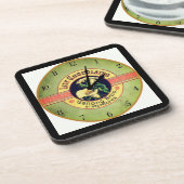 Art nouveau chocolade co klok reclame bier onderzetter (Linkerzijde)