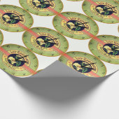 Art nouveau chocolade co reclame klok cadeaupapier (Hoek)