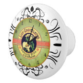 Art nouveau chocolade klok reclame keramische knop (Rechts)