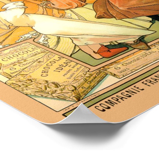  Art Nouveau Chocolate en Alphonse Mucha Poster (Hoek)