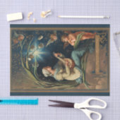 Art Nouveau Christmas Caroler en Cherub Tissuepapier (Craft)