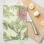  Art Nouveau, Chrysanthema's in een tuin Theedoek (Quarter Fold)