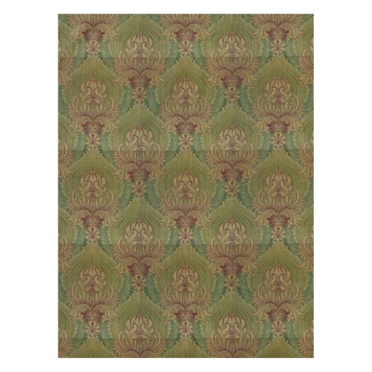 Art Nouveau Chrysanthemum & Artichoke Pattern Tafelkleed (Voorkant)