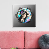 Art Nouveau Circle Het schilderen Samaritan Woman Canvas Afdruk (Insitu (Woonkamer))