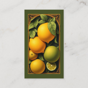 Art Nouveau Citroenen Limes loyaliteit stempelkaar Klantenkaartje