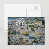 Art Nouveau City Alesund, briefkaart Noorse tekst (Voorkant / Achterkant)