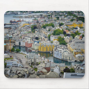 Art Nouveau City Alesund, Noorwegen mousepad Muismat