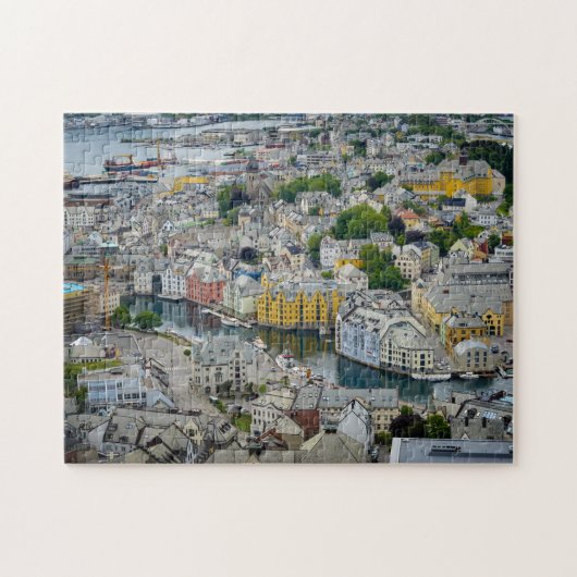 Art Nouveau City Alesund, Noorwegen puzzle Legpuzzel (Horizontaal)