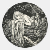 Art Nouveau Classic Round Sticker (Voorkant)