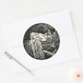 Art Nouveau Classic Round Sticker (Envelop)