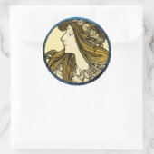 Art Nouveau Classic Round Sticker (Tas)