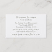 Art nouveau clematis visitekaartje (Achterkant)