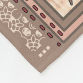 Art Nouveau Coastal Flowers en Lace - Monogrammed Fleece Deken (Hoek)