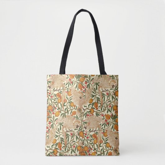 Art Nouveau Cockatoenpattern van Walter Crane Tote Bag (Voorkant)