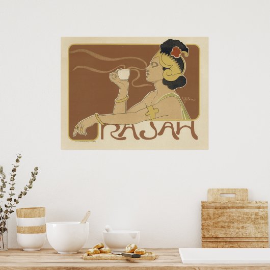 Art Nouveau Coffee Poster (Keuken)