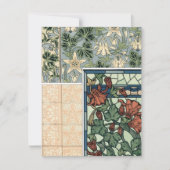  Art Nouveau, Columbine Aquilegia Flowers (Voorkant)