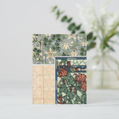 Art Nouveau, Columbine Aquilegia Flowers (Staand voorkant)