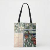 Art Nouveau, Columbine Aquilegia Flowers Tote Bag (Voorkant)