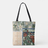  Art Nouveau, Columbine Aquilegia Flowers Tote Bag (Achterkant)