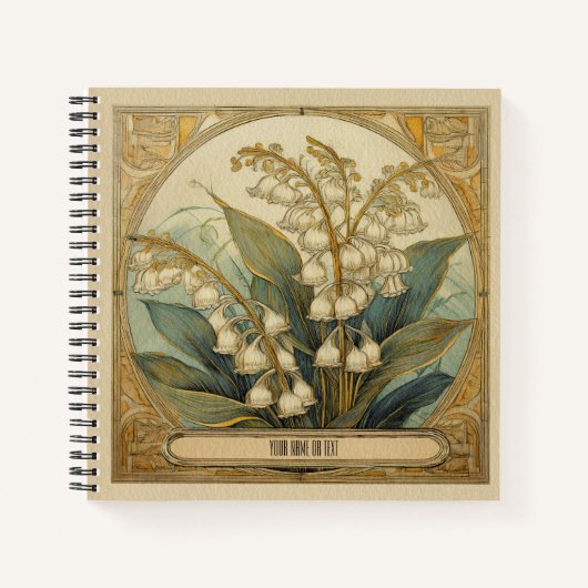 Art Nouveau Convallaria majalis Notitieboek (Voorkant)