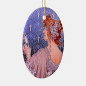 Art Nouveau Corset Advertisement Keramisch Ornament (Rechts)