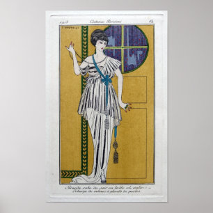 Art Nouveau Costumes Parisiens van George Barbier Poster